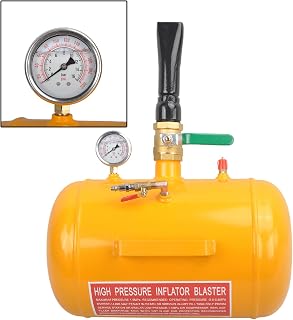 BATONECO Air Tire Bead Seater, 5 Gallon Bead Seater Air Tire Inflator 145PSI Blaster Tool Seating Inflator w/Gauge Car Truck ATV Tank-Yellow