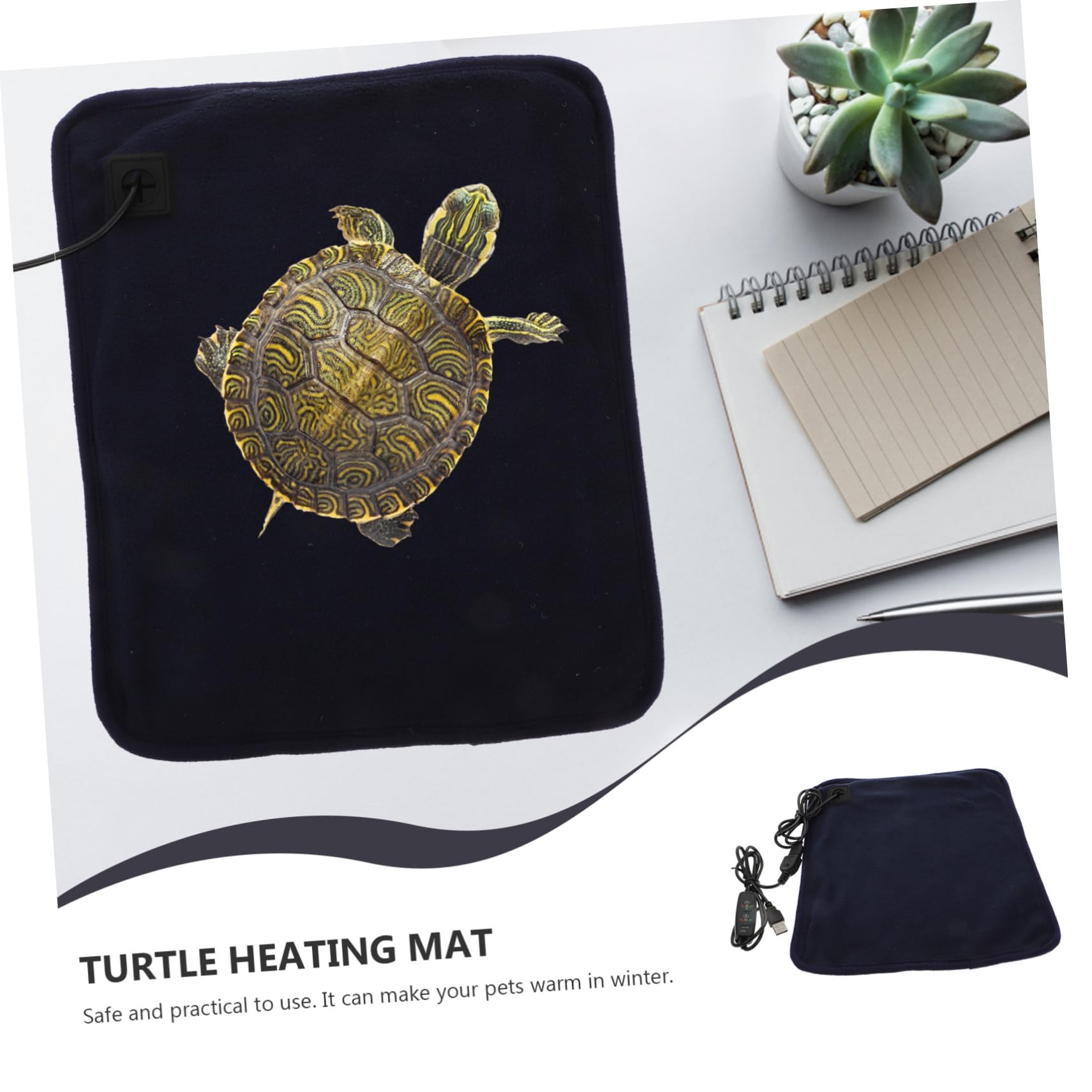 Parliky Reptile Heat Mat Turtle Supplies Basking Pad for Reptiles Multifunctional Pet Warm Pad