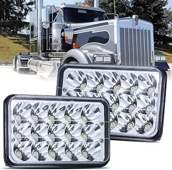 BAOLICY 4x6 Inch LED Headlights (2-Pack), DOT Approved High/Low Beam Rectangle