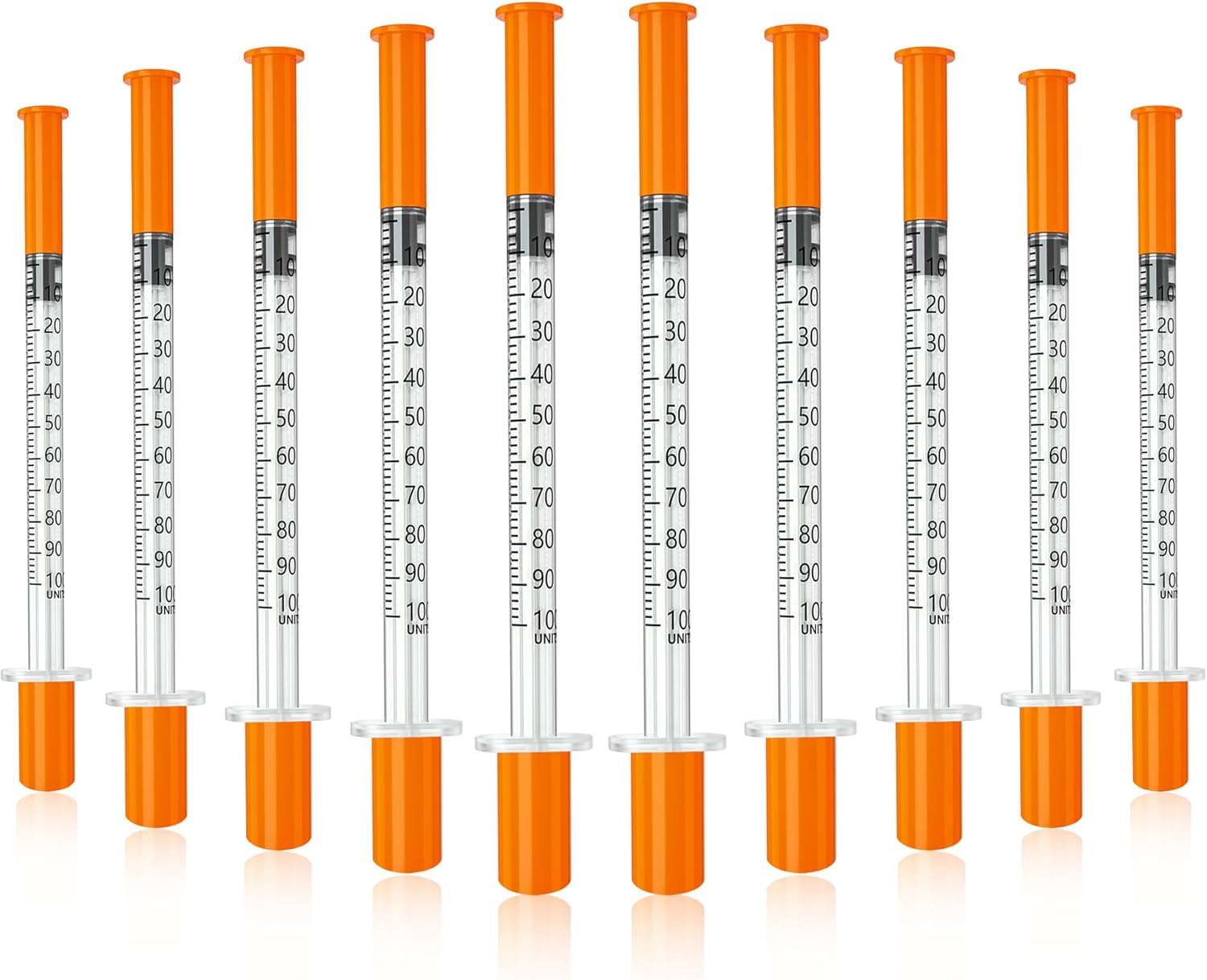 Jeringas con agujas para inyectar, U-100 31G 1ml 1/2"(12.7mm) jeringas, Pack of 100