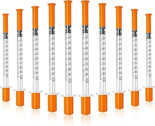 Jeringas con agujas para inyectar, U-100 30G 1ml 5/16"(8mm) jeringas, Pack of 100