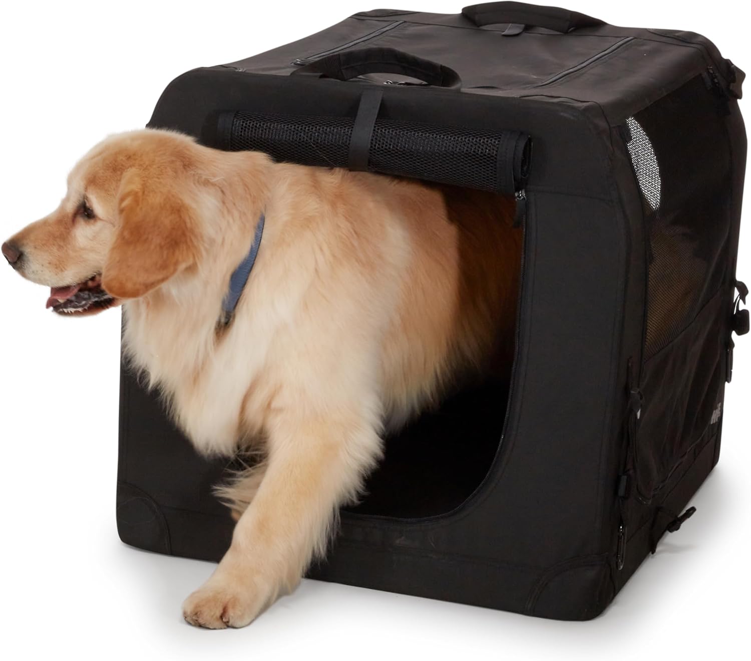 Thule Collapsible Dog Kennel Size Large - Easy to Assemble - Mesh Doors for Easy Access - Zippered Panel - Folds Down Easily
