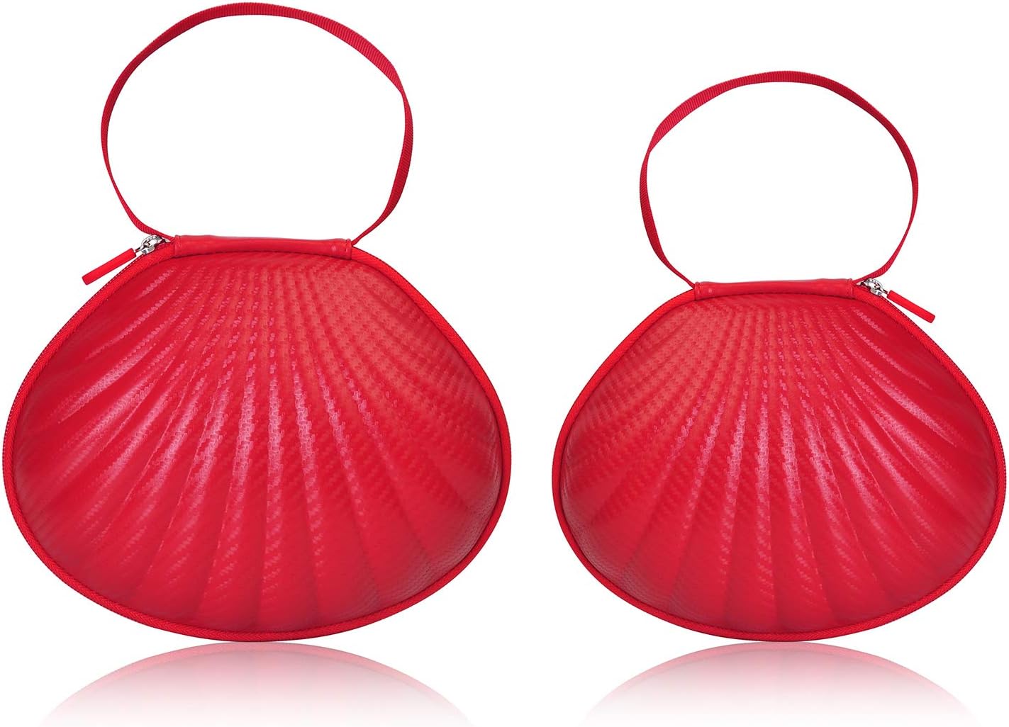 Hard Shell Travel Case for Self Adhesive Silicone Bra - Portable Underwear Bra Organizer Storage Bag (Red, M+S)