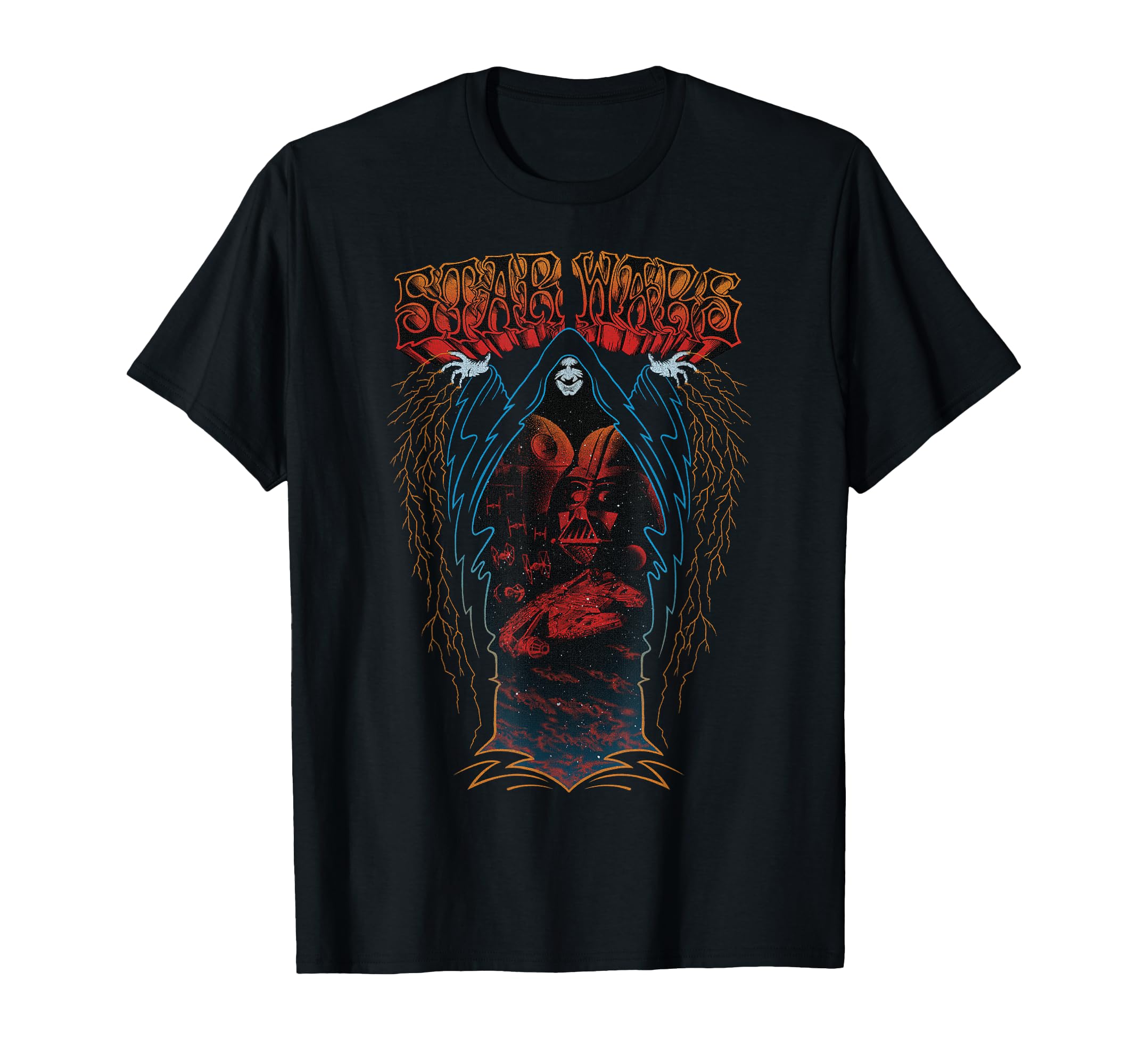 Star Wars Emperor Palpatine Retro Concert Style Poster T-Shirt