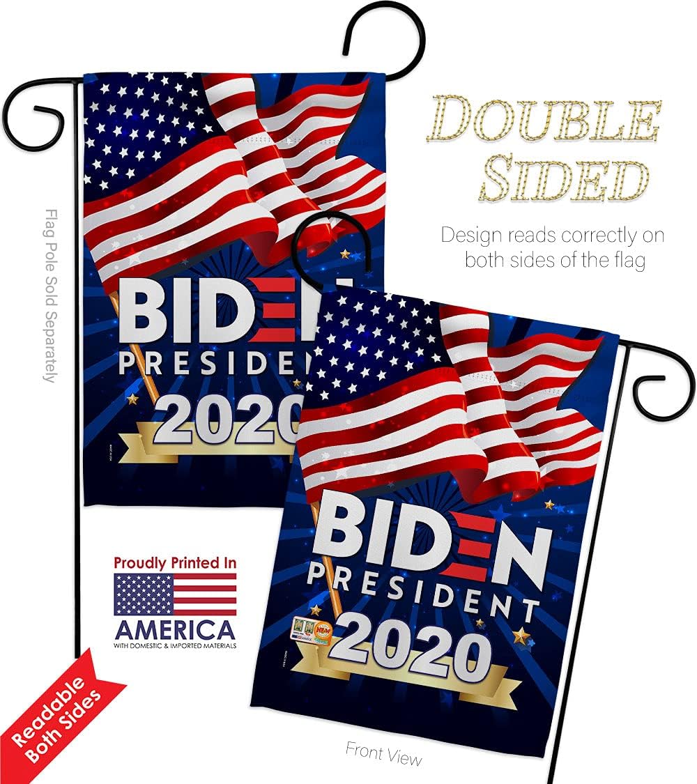 Vote Biden 2020 Garden House Flags Set Patriotic President Democrat Republican Tea Party United State American Election Small Decorative Gift Yard Banner Double-Sided Made In USA 28 X 40