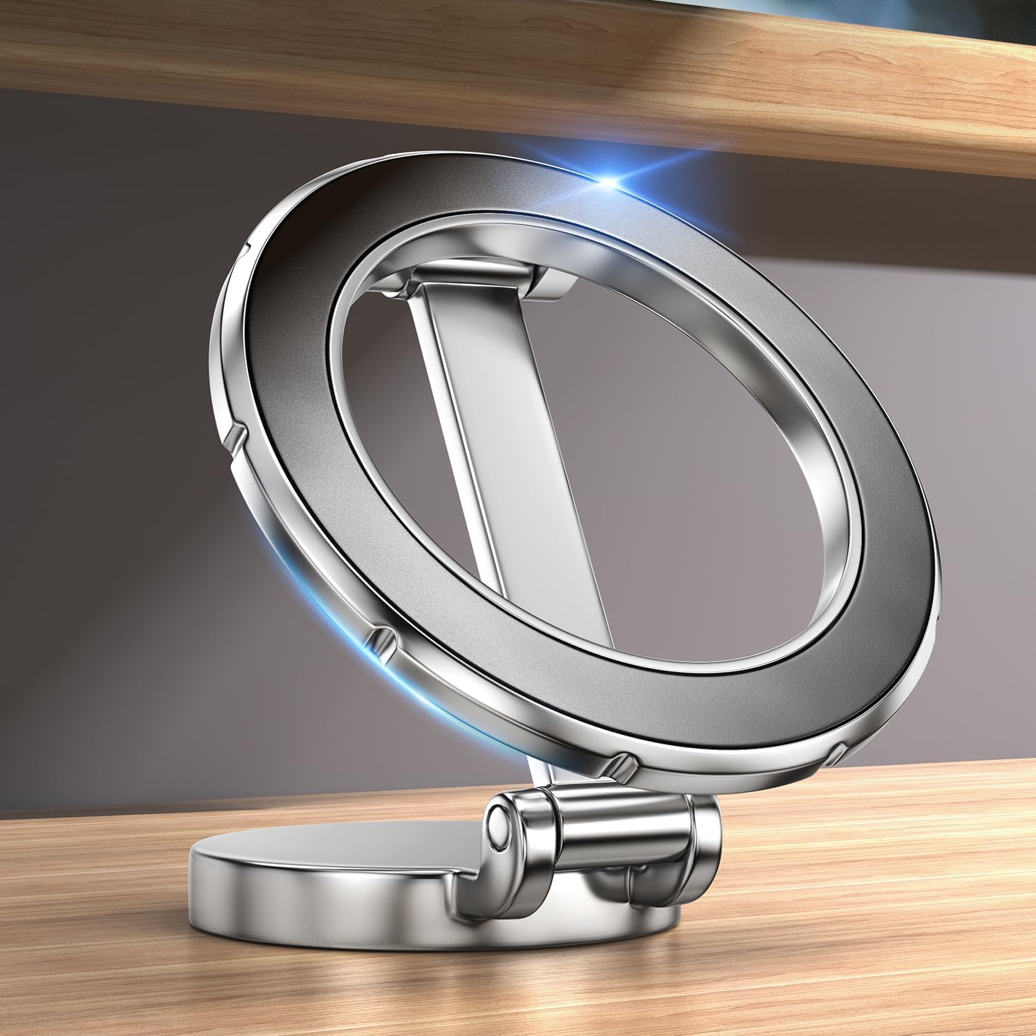 PADOM For Magsafe Car Mount, [360° Rotation Strong Magnet] Magnetic Phone Holder for Car,iPhone Car Holder Dash Phone Mount Car Fit for iPhone 15 14 13 12 Pro Max Plus Mini Magsafe Cases (Silver)