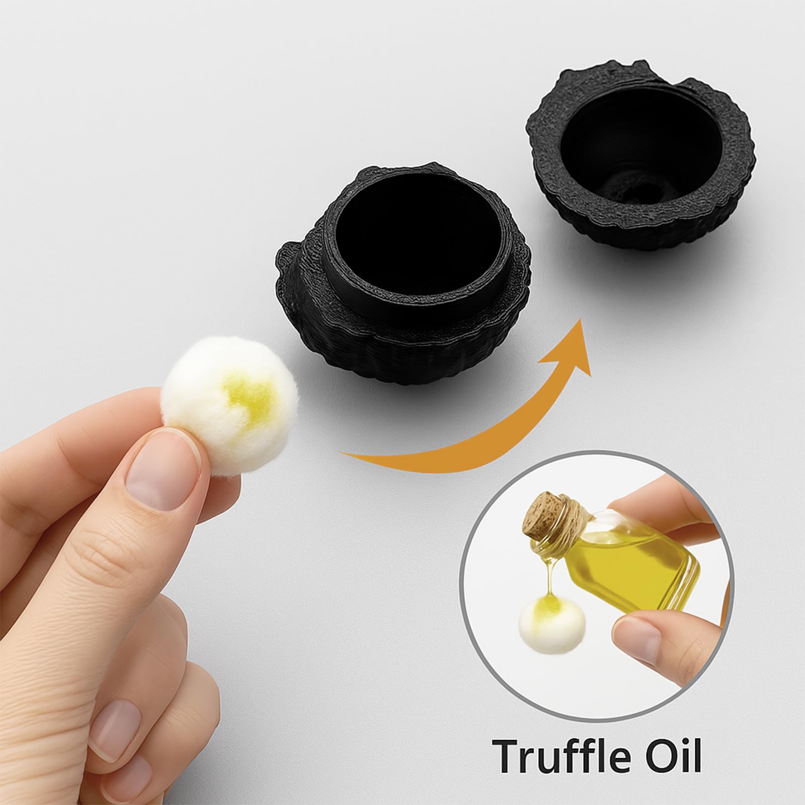 Generico Lot de 2 faux truffes pour dressage pour chiens – Fermeture à baïonnette, récipient à huile de truffe, lavable et réutilisable, marron foncé