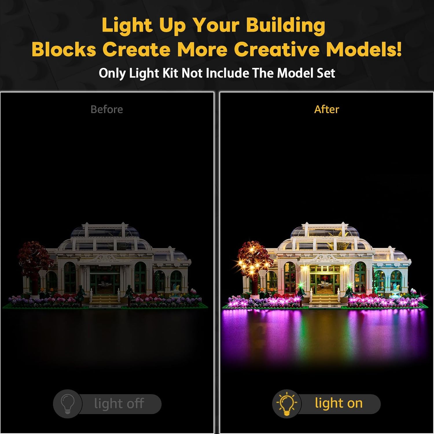Kyglaring LED Light Kit Compatible with Lego Botanical Garden -Innovative 21353 Building Blocks, Upgraded Lighting Accessories for 21353 Model Set, Lights Only (Model Not Included), Classic Version