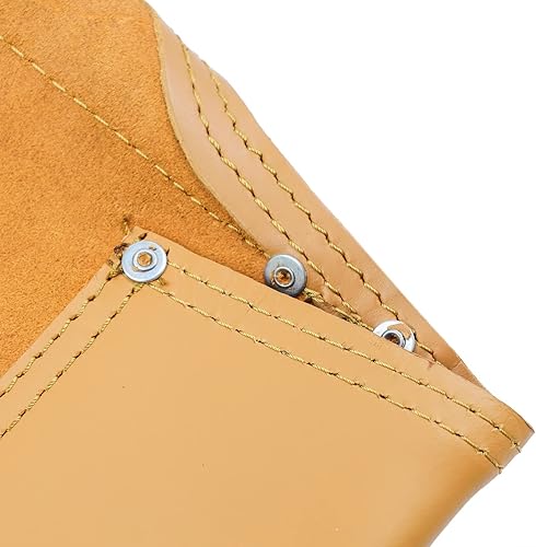 Miniatura 8 de ToolTreaux Bolsa de herramientas de cuero resistente de 10 bolsillos para carpintería, electricista, herramientas de contratista, 12 x 10 pulgadas