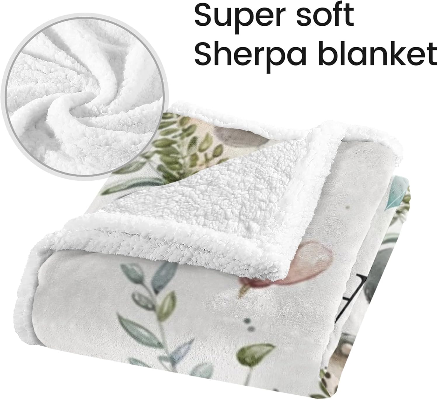 Custom Baby Blanket with Name Panda Sherpa Blanket Personalized Baby Blankets for Boys Girls Newborn Nursery Baby Blankets Unisex Receiving Blankets Girl Boy Toddler Blankets Soft Fleece