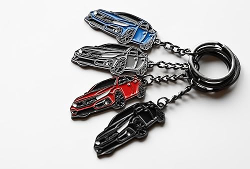 Miniatura 5 de Ideal para llavero Honda, metal para llavero de coche Honda, accesorios Civic, compatible con accesorios Honda Civic