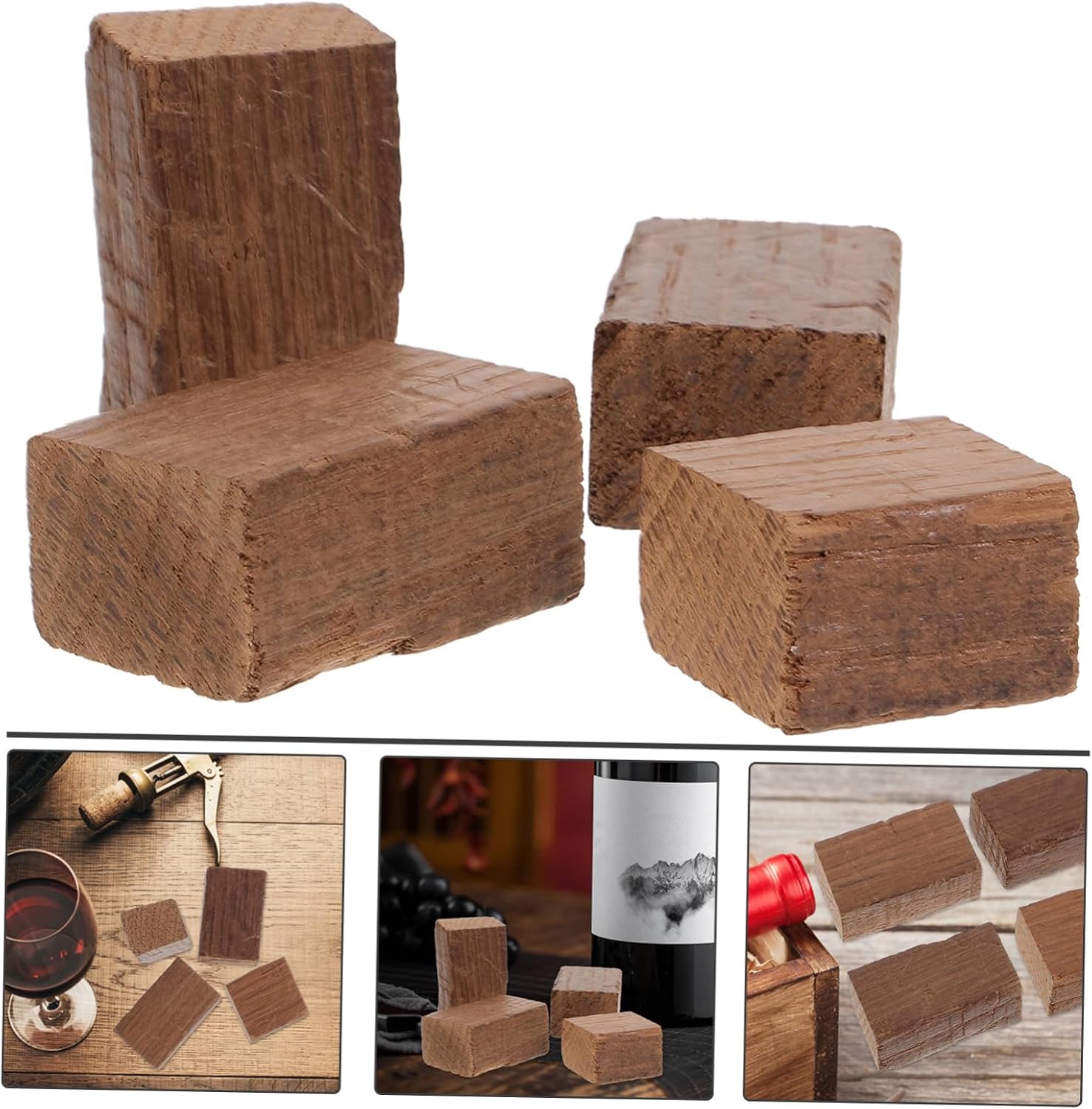 50g Red Wine Making Wood Chips Chips for Home Brewing Enhances Flavor and Aroma Random Shape for Whiskey and Wine Aging