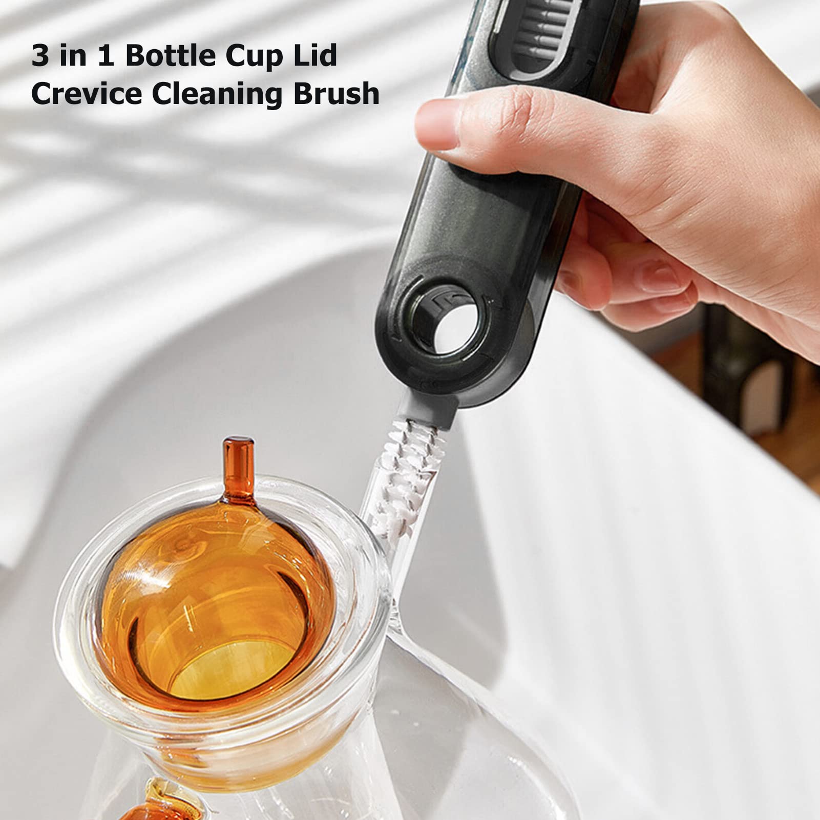 3 in 1 Cup Lid Gap Cleaning Brush Set, 3 in 1 Multifunctional Cleaning Brush - Image 2