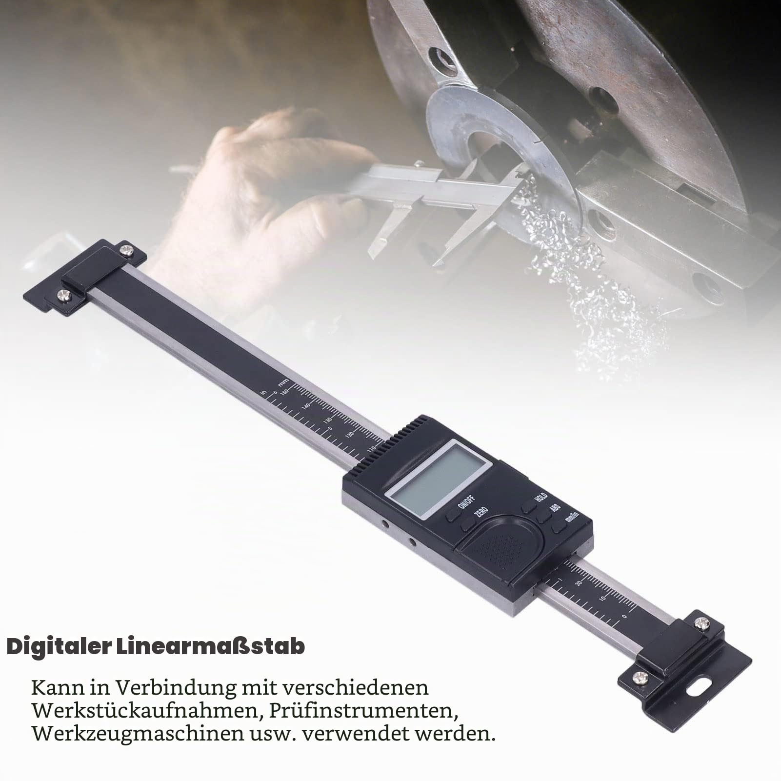 Walfront Digitaler Vertikaler Messschieber IP45 Wasserdichte Digitalanzeige Linearskala mit LCD-Display Digitale Messschieber für Fräsmaschinen (0-150mm)