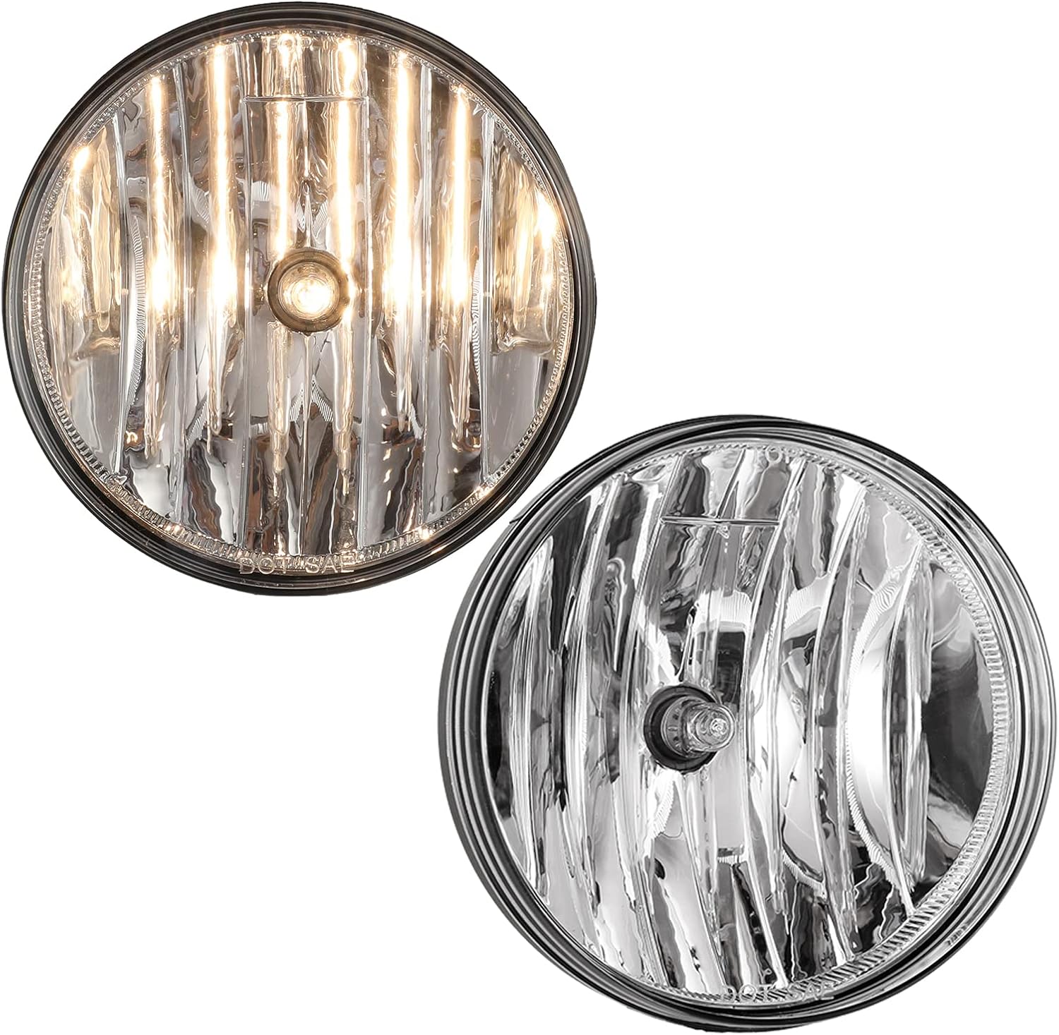 Winjet OEM Series for [2007-2014 Sierra] 2007 2008 2009 2010 2011 2012 2013 GMC Sierra 1500/2007-2014 GMC Sierra 2500 HD/3500 HD Clear Lens Driving Fog Lights with 12V 24W Bulbs