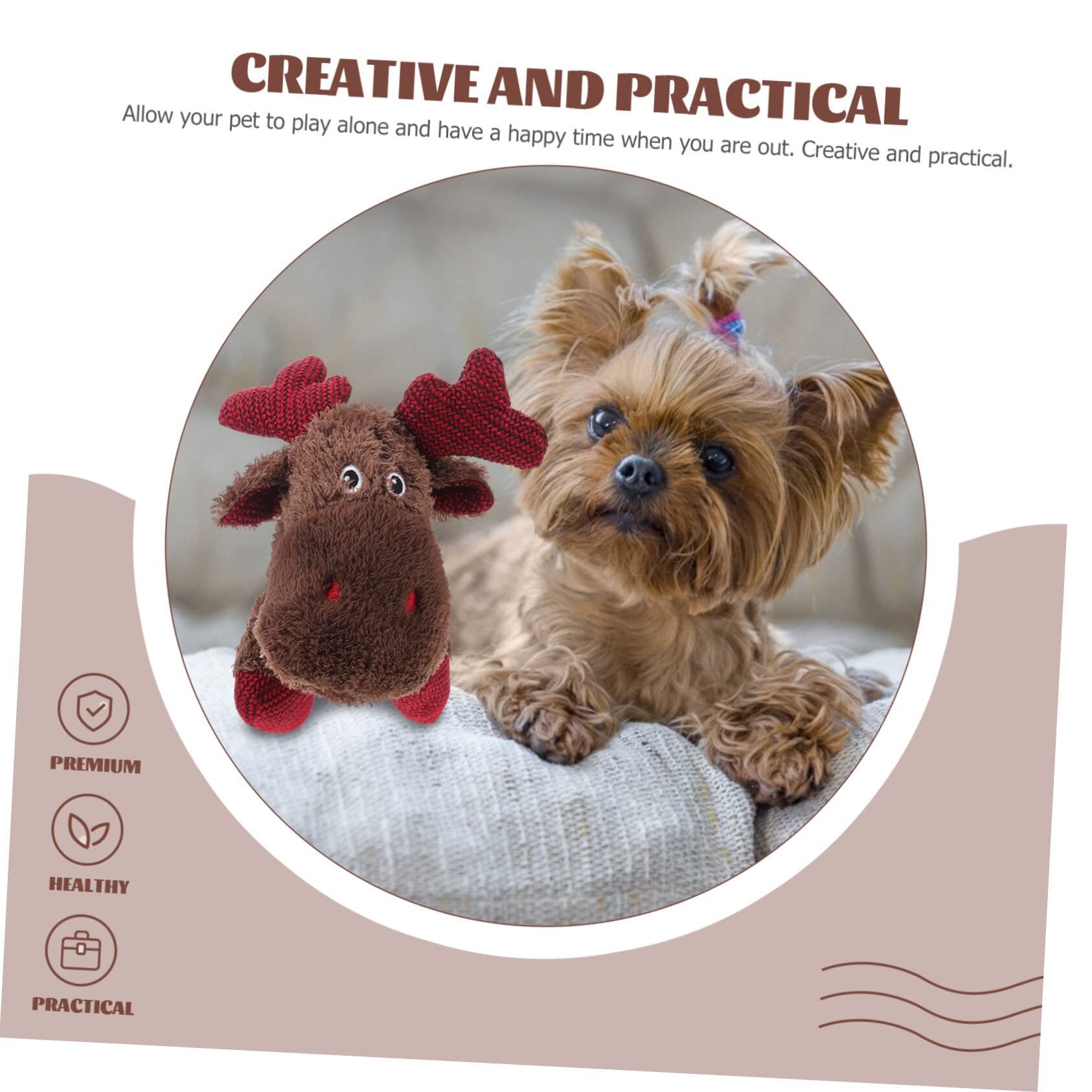 POPETPOP 3pezzi Giocattolo Natalizio Per Cani Interattivo Resistente Da Masticare Per Cuccioli Gioco Creativo Per Divertimento Indoor e Outdoor Conformità Ai Punti Di Masticazione Naturali