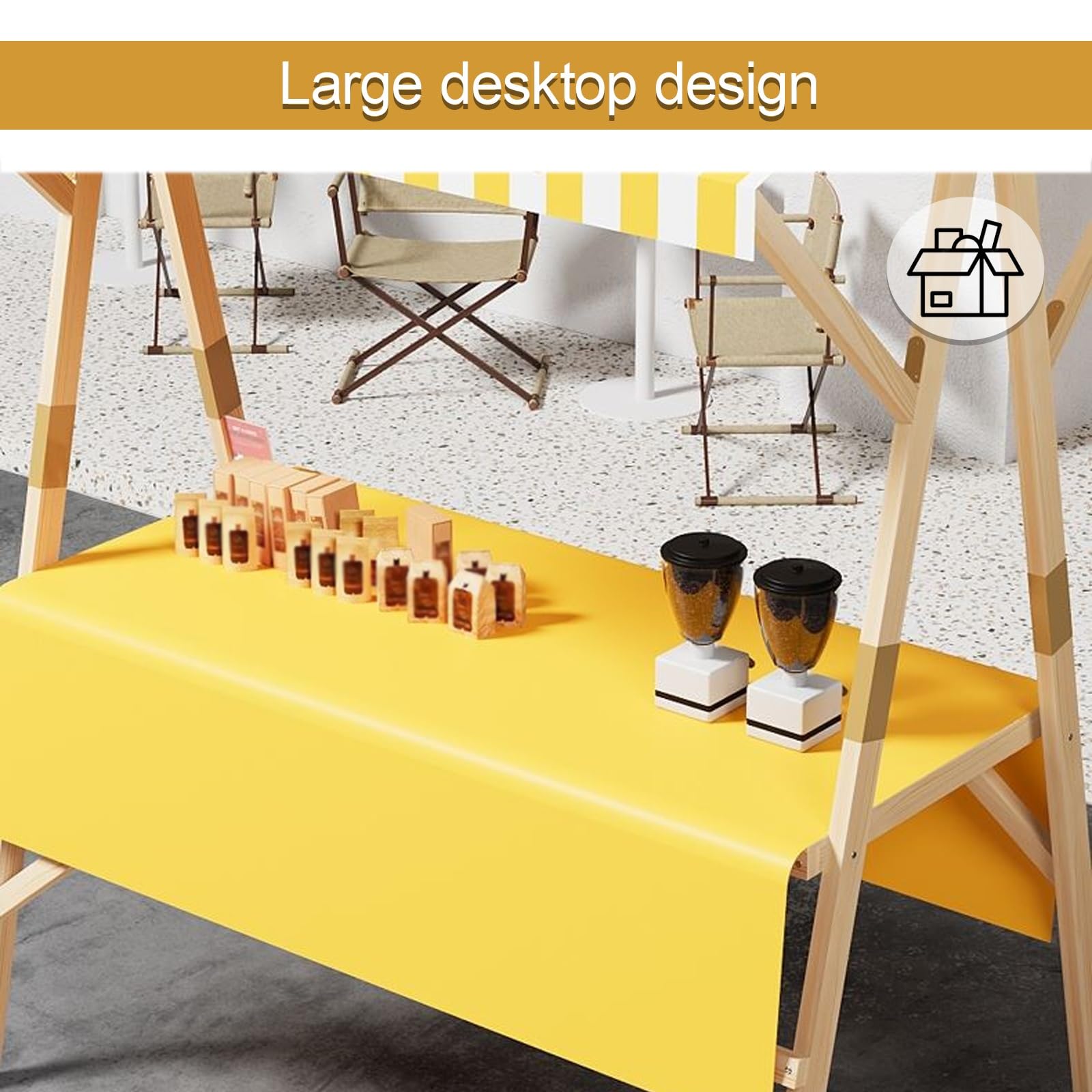 Questo Carrello portavivande Portatile in Legno, Leggero e Adatto per mercati agricoli, Stand di Vendita, Eventi, Strade e spiagge (Blu, 120x60x200 cm)