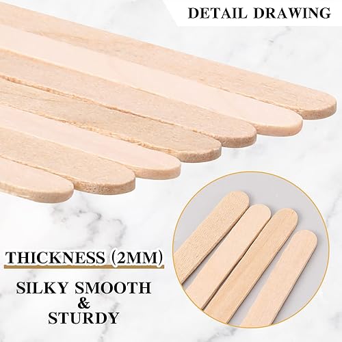 Miniatura 2 de 2000 agitadores de café de madera envueltos individualmente, palitos de café desechables, palitos de café de extremo redondo, agitadores de madera a