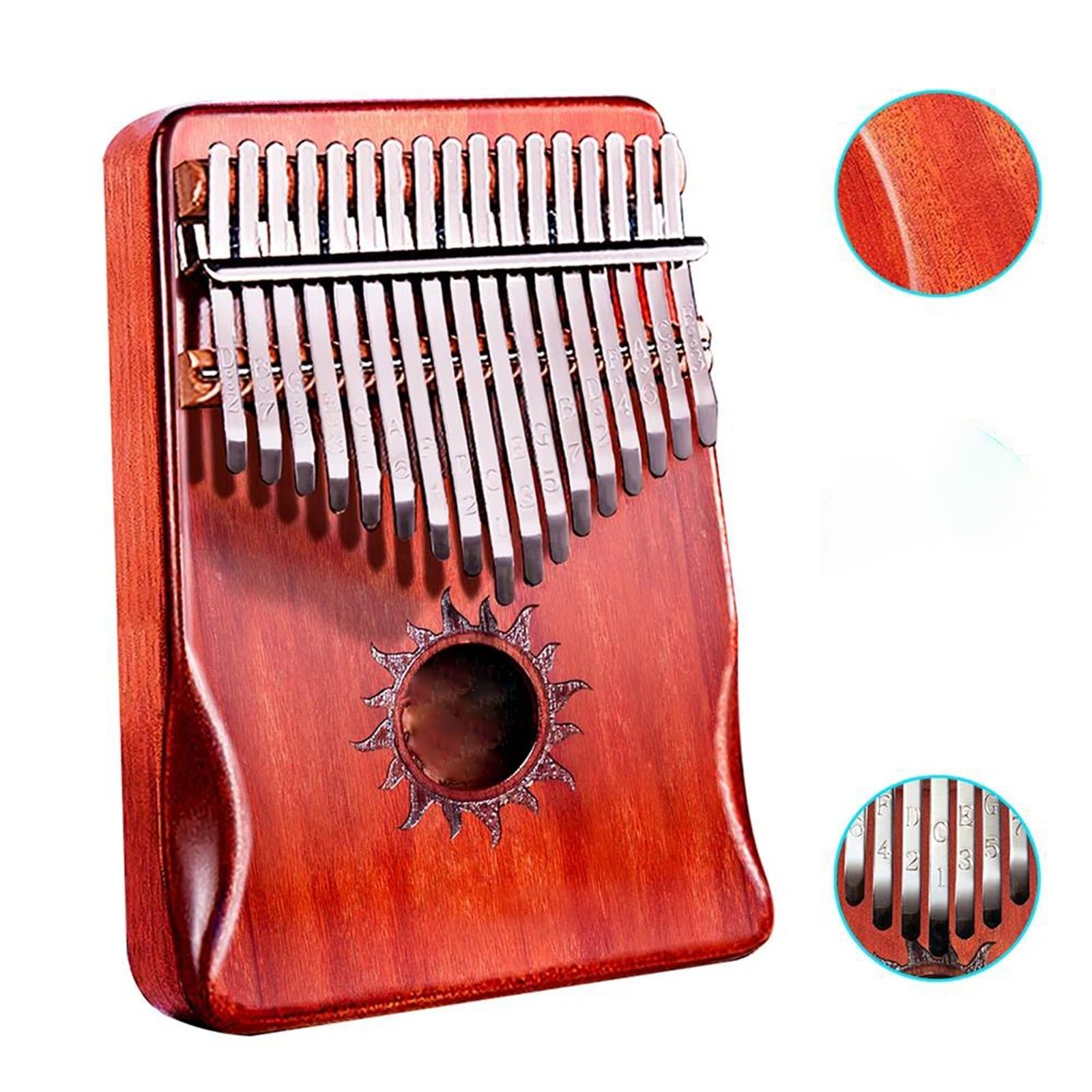 Kalimba Kalimba 17-klawiszowe Pianino Z Mahoniu Z Pudełkiem Odpowiednie Dla Początkujących Dorosłych I Profesjonalistów