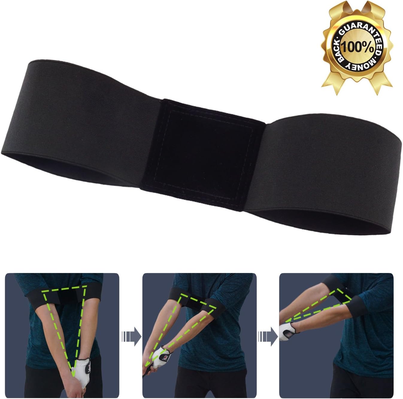 Golf Swing Training Aid Golf Arm Band Posture Motion Correction Belt for Golf Beginner