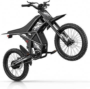 Ridingtimes GT73 PRO /GT54 PRO Ebike for Teens Adults, 3000W 60V 50MPH / 2400W 48V 37MPH Electric Dirt Bike with Motorcycle Tire, Dual Hydraulic Brakes Mountain Off-Road Dirtbike for Ages 13+