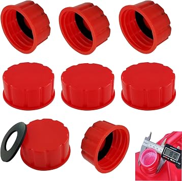 Gas Can Cap - Superior Replacement Lid for Midwest Gas Cans- Durable Gas Cap Replacement, for 5+ Gallon Plastic and Metal Gas Cans, Includes Spout Replacement old Style Pack of 8