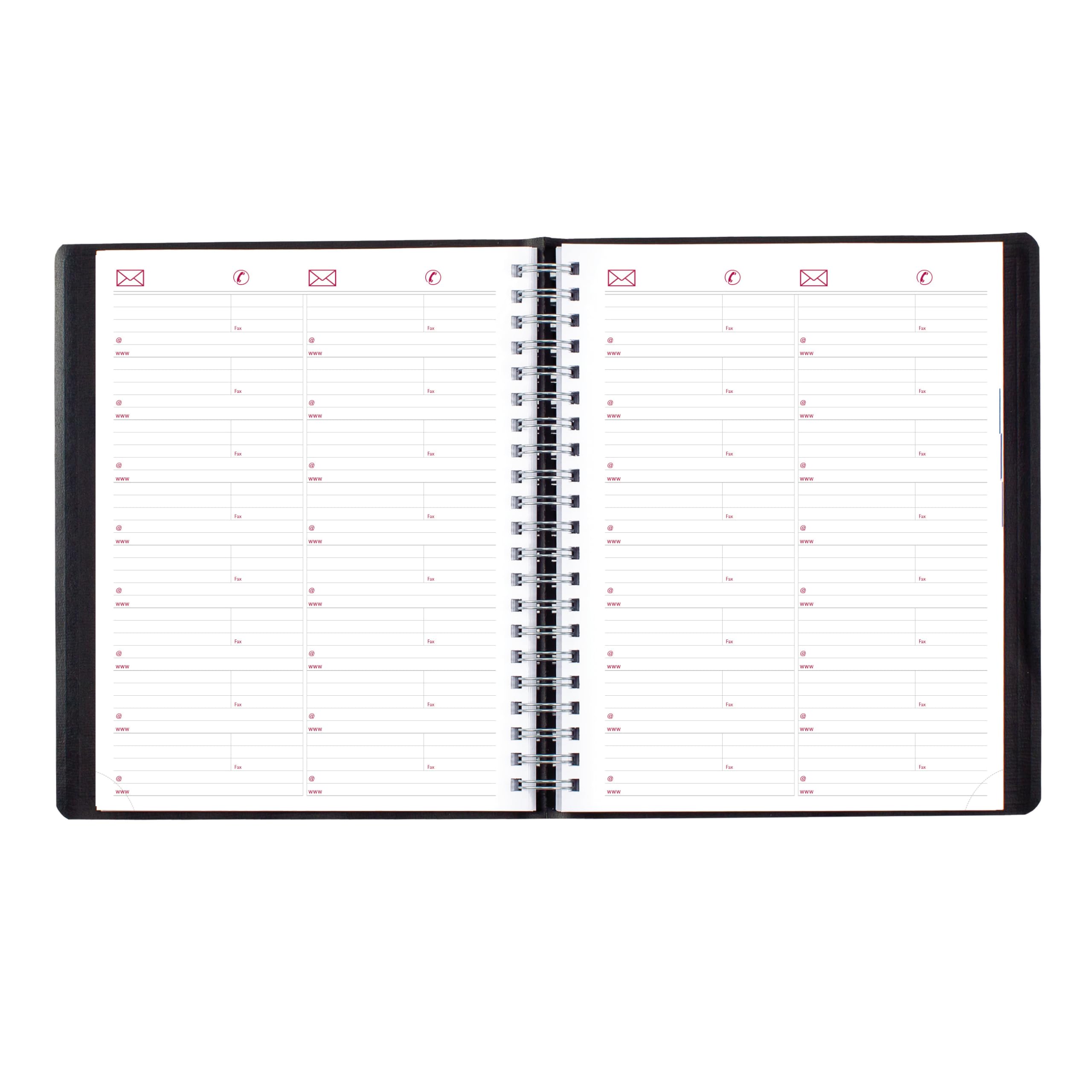 Brownline Agenda giornaliera essenziale 2025, agenda da 12 mesi, da gennaio a dicembre, rilegatura a doppio filo, 28 x 21,5 cm, nero (CB965.BLK-25)