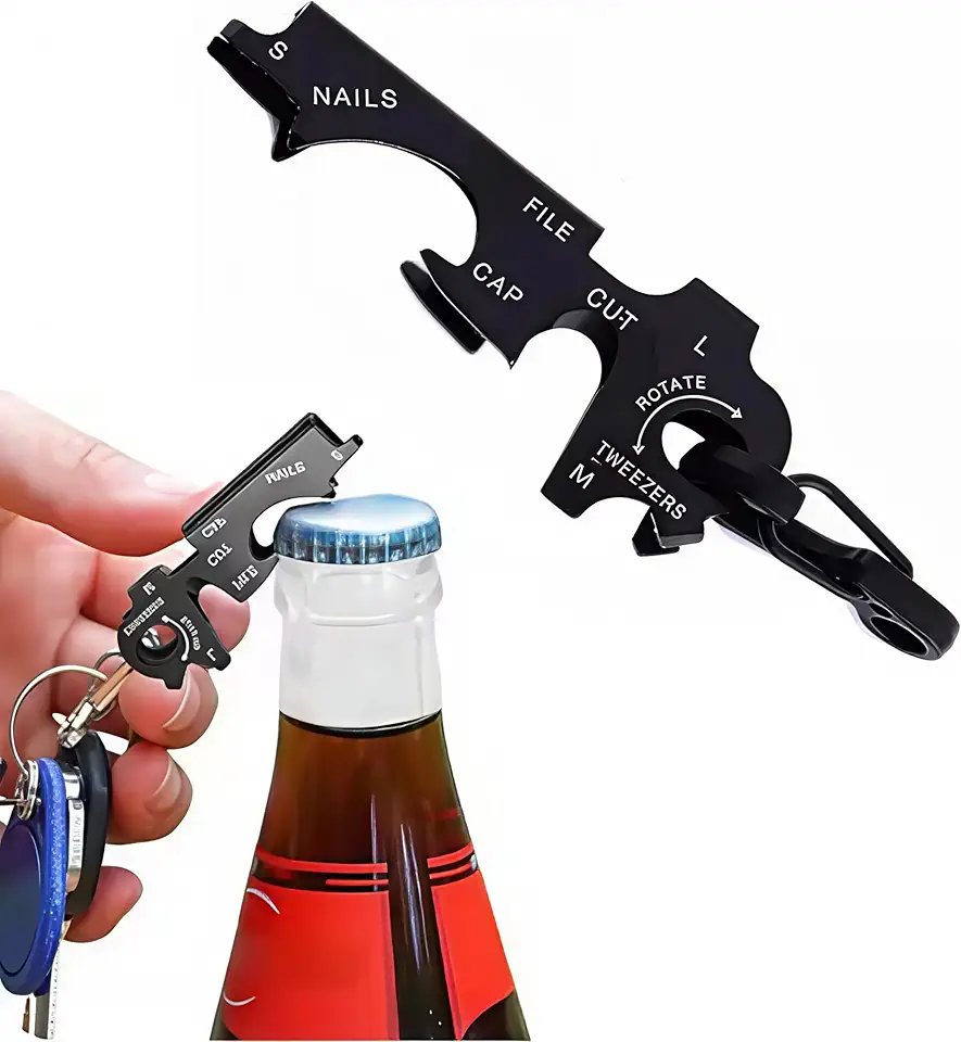 Multifunktionell nyckelring flasköppnare