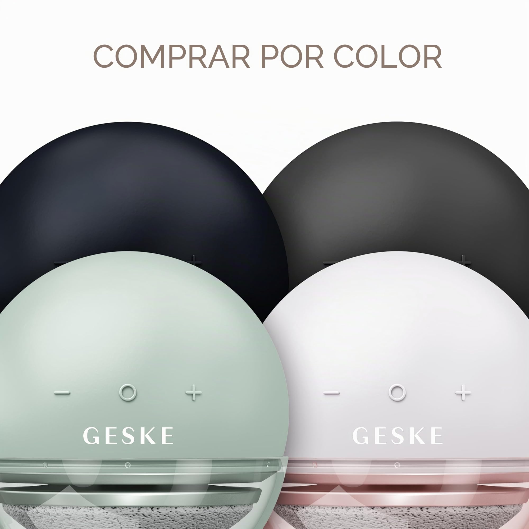GESKE Electric Pumice Foot Smoothing Spinning Sphere 8 in 1 Lima de Pies | SmartAppGuided™ | Lima y Exfoliador Eléctrico de Pies | 3 Accesorios de Piedra Pómez | Eliminación Avanzada de Callos