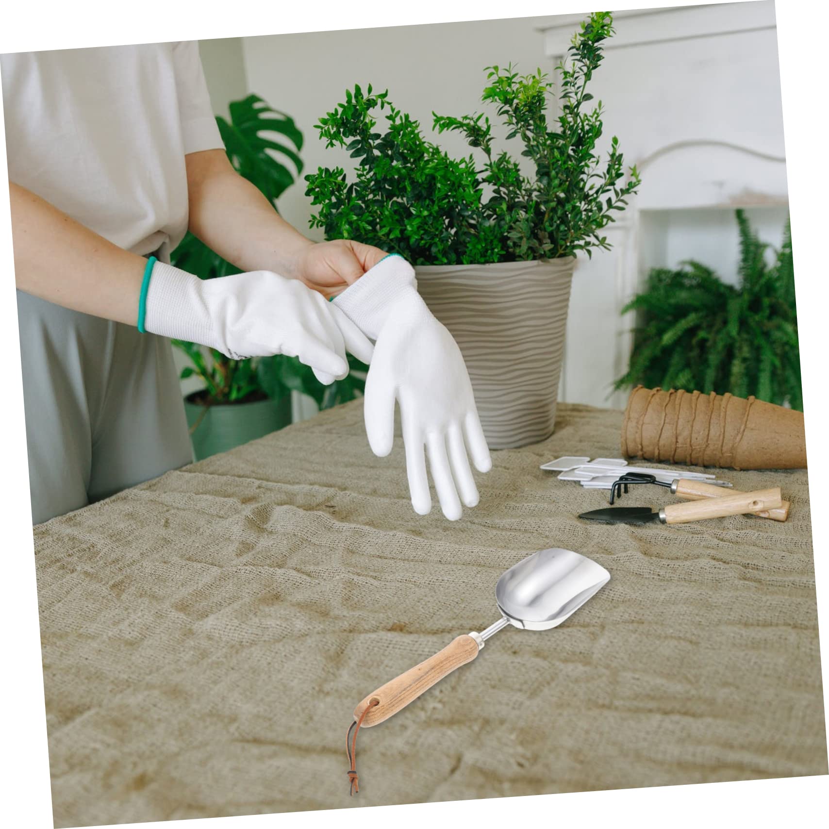TOYANDONA 2 Piezas Pala para Tierra de jardineria Palas de jardín Maceta Mini Pala cucharón Planta Bonsai Hotel de Mano de jardinería Pesada Pala de jardinería Accesorios de jardín
