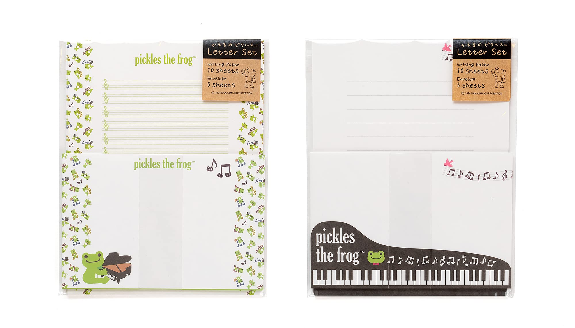 Amazon.co.jp: クレーン工房 かえるのピクルス レターセット 2柄セット