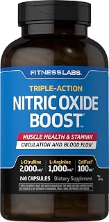 Nitric Oxide Supplement | 3000mg | 240 Capsules | Nitric Oxide Pre Workout | with L Arginine and L Citrulline | Triple Action | Non-GMO