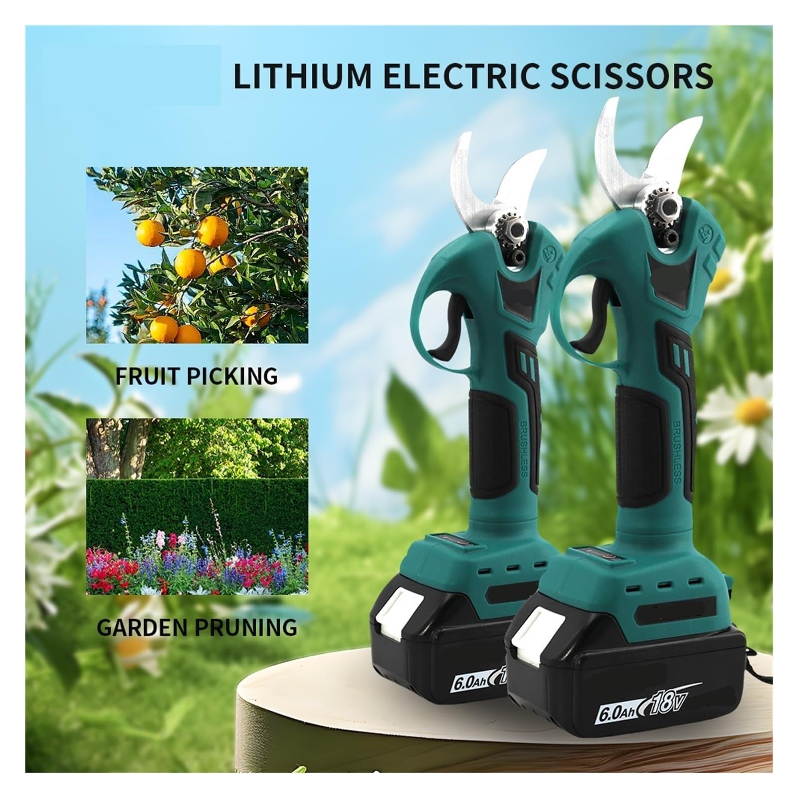 Forbici da elettricista Batteria 18 V Cesoie potatura professionali a batteria Taglierina Trapani wireless Strumenti Potatore giardino