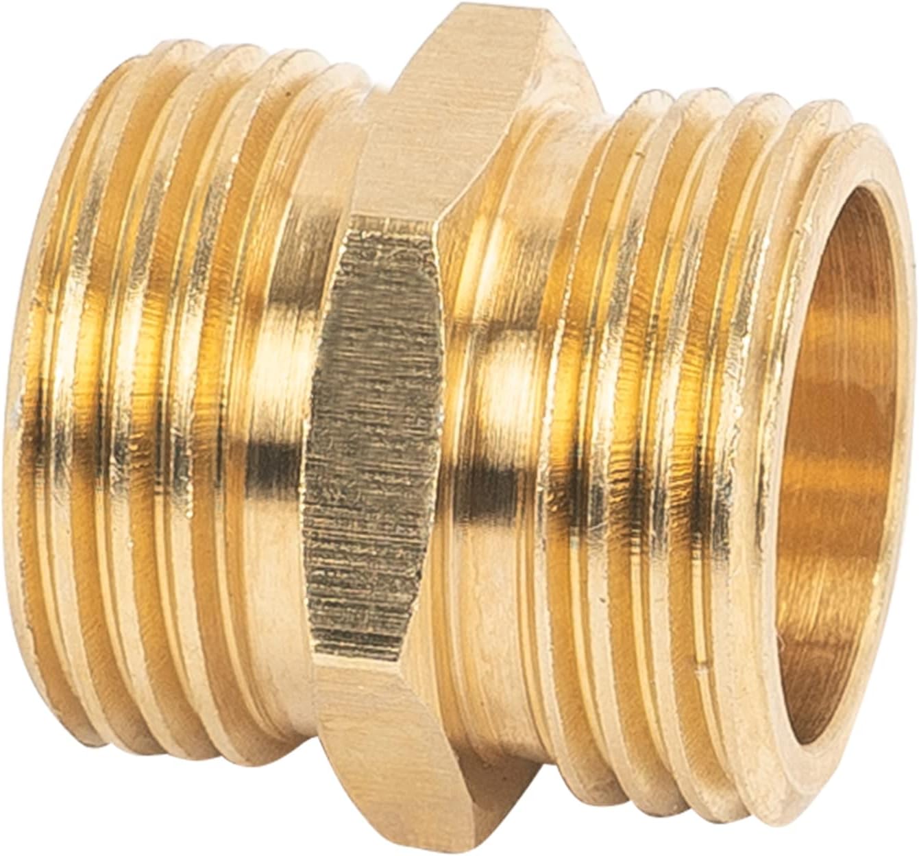 Hourleey Garden Hose Adapter, 3/4 Inch Male to Male Hose Adapter, Solid Brass Hose Connectors, 2 Pack Male Connector with 2 Extra Washers thumbnail
