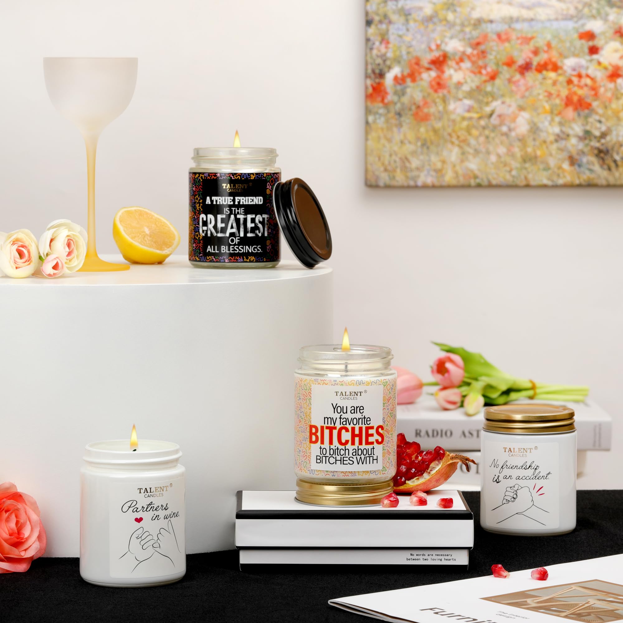 Best Friend Candle | Freundschaftsgeschenke für Frauen | Duftkerze Lustige Geburtstagsgeschenke für Frauen Männer | Weihnachten Freundschaftsgeschenke | Sandelholz & Jasmin Duftkerzen Geschenke