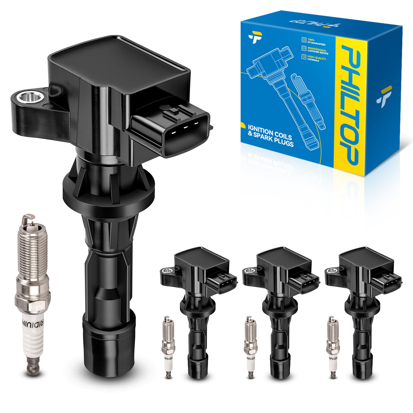 PHILTOP Ignition Coil UF540 Fit for 2006-2013 Mazda 3, Mazda 6, CX-7