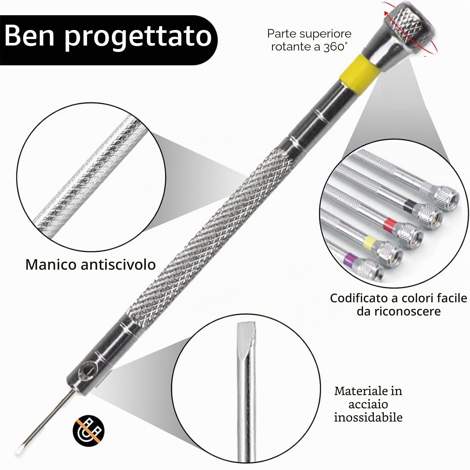 Set di cacciaviti per orologiaio, 10 unità, riparazione di orologi, cacciaviti di precisione