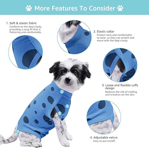 Miniatura 4 de Traje de recuperación de cirugía para perros, ropa protectora poscirugía con agujero para orina, chaleco quirúrgico unisex para mascotas para el