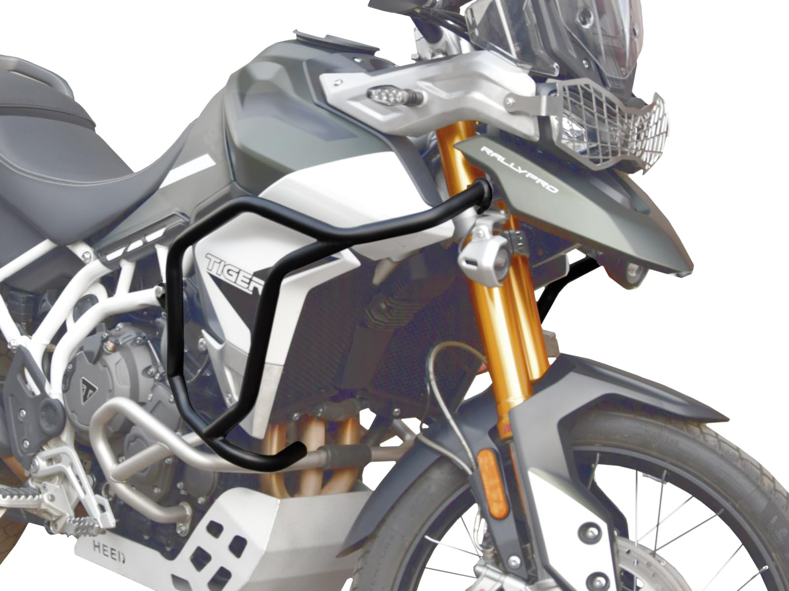 Defensa Protector de Motor Heed para Tiger 900 GT/Rally (2020-2023) - Superior, Negro
