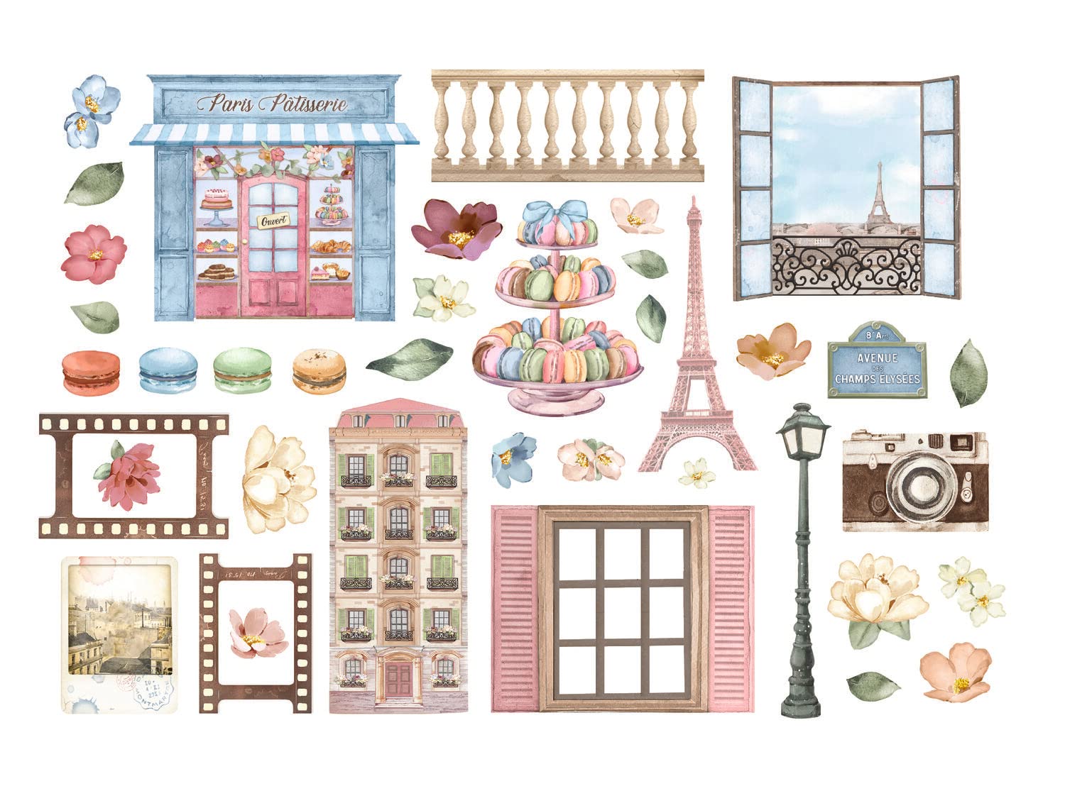 Stamperia International Scrapbooking Double Face Sheet - Create Happiness Oh lá lá Patisserie, 0, Mittel - Image 2