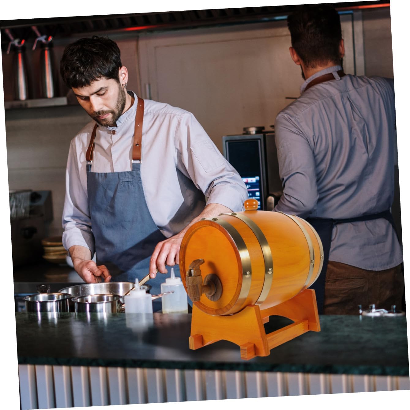 1set Wooden Wine Aging Multipurpose Storage for Red Wine Beer Whiskey Stand and Home Bar Display