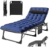 MOPHOTO Folding Bed with Mattress, Portable Foldable Adult Bed Frame for Guest, Fold up Bed Cot for Indoor Outdoor Travel Camp Vacation