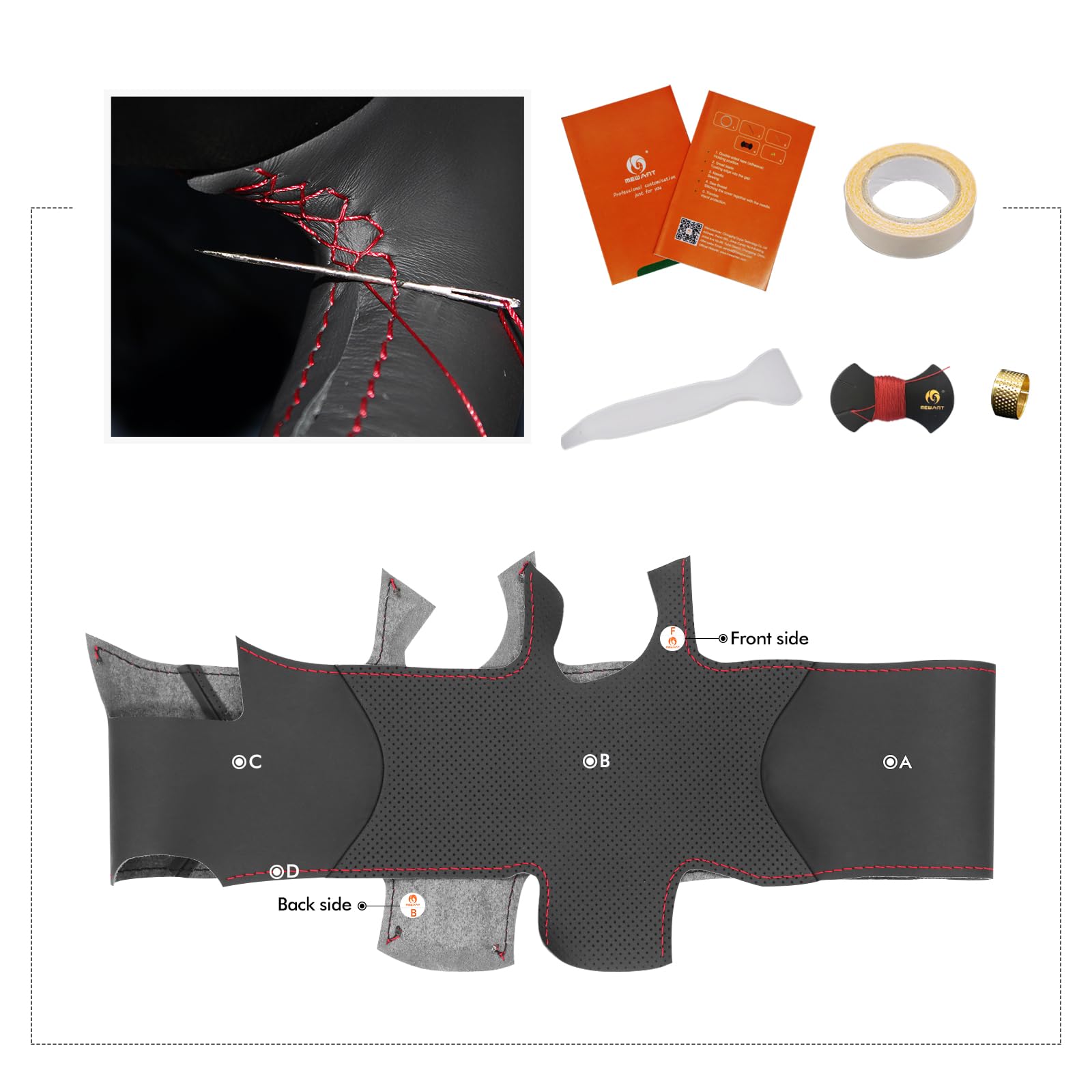 MEWANT Funda de Volante a Medida para Coser BYD Atto 3
