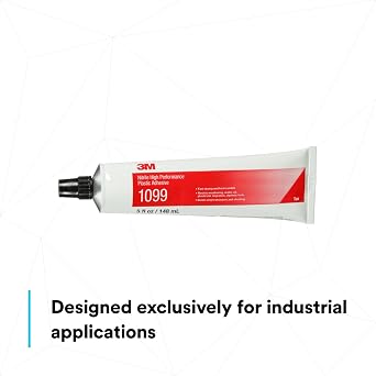 3M Nitrile High Performance Plastic Adhesive 1099, Tan Color, Industrial Grade, Heavy Duty, High Strength, 5 fl oz (148 mL) Tube