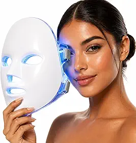Máscara Facial LED 7 Cores Fototerapia 90 LEDs Recarregável USB Anti Acne Lifting Facial Skincare Tratamento de Pele Máscara LED Rosto Portátil
