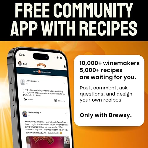 Miniatura 4 de Brewsy Kit de inicio para la elaboración de vino - Kit de vino personalizado - 4 botellas en 9 días - Vino tinto o blanco - Usa cualquier jugo