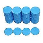 Smartdealspro Set of 100 1 Inch Opaque Plastic Learning Counters Mini Poker Chips Game Tokens with Storage Box (Sky Blue)