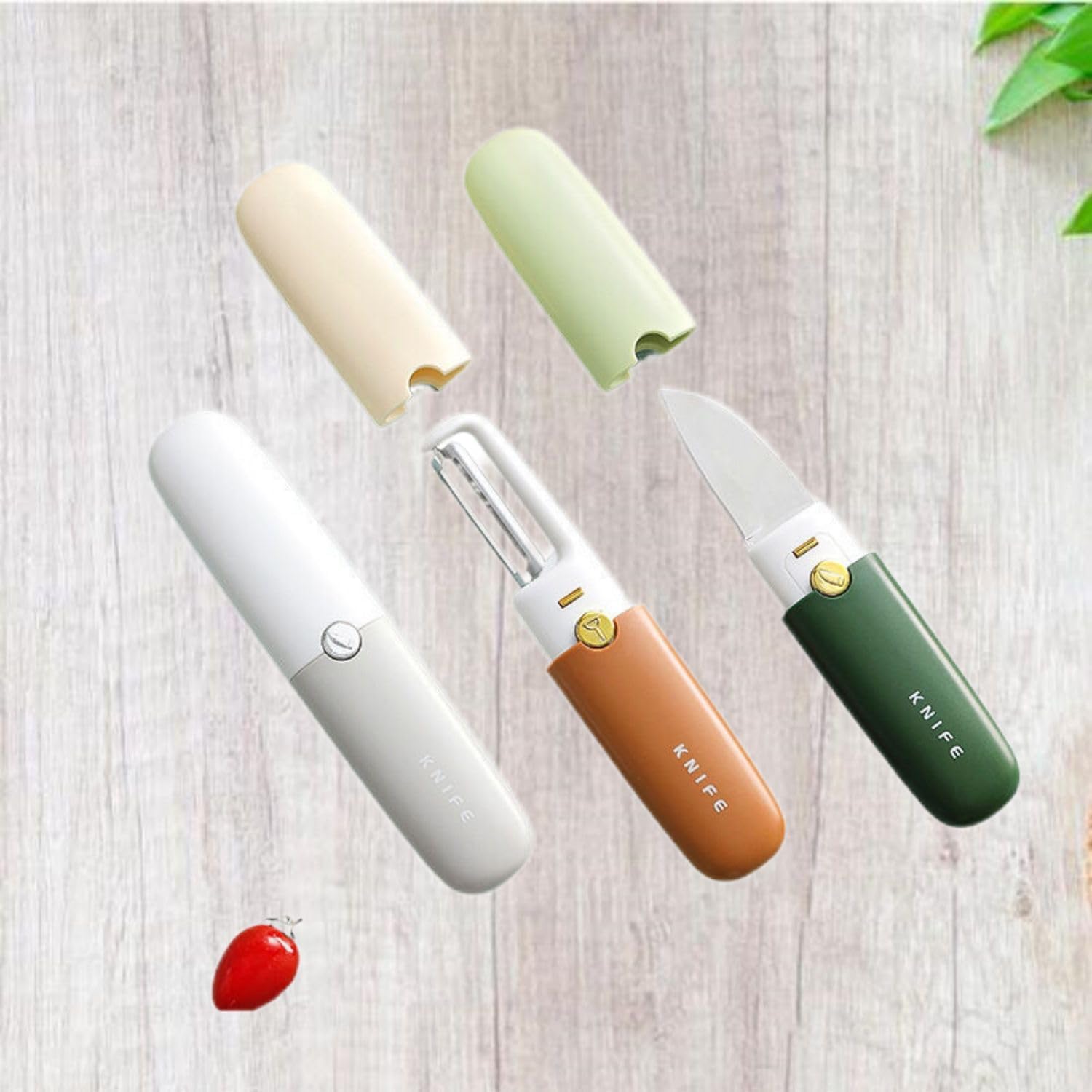 水果刀削皮刀 Potato Peeler,Swivel Vegetable Peeler 二合一折叠便携式多功能双头刮皮刀厨房专用旅行神器 Household Cleaning，Kitchen Storage Essentials