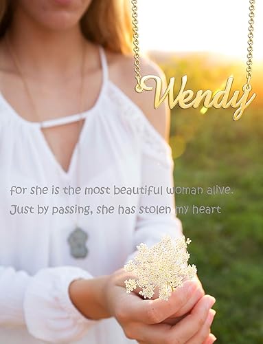 Miniatura 7 de Collar personalizado con nombre chapado en oro de 18 quilates, placa de identificación personalizada, regalo para mujer