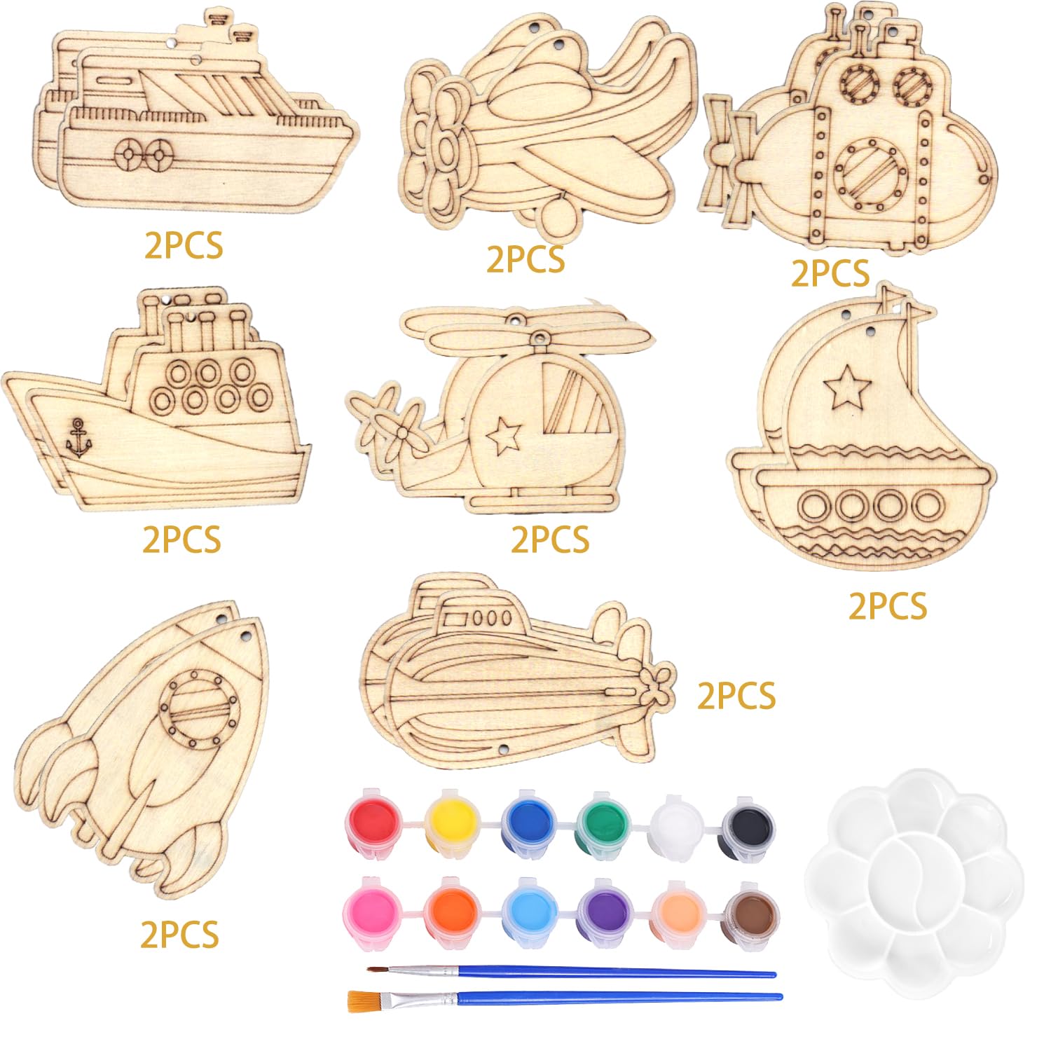 BULZEU Lot De 12 épées De Pirate En Bois - Avec 12 Stylos